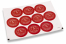 Selos para envelopes de Natal - Boneco de neve vermelho | Envelopesonline.pt