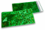 Envelopes coloridos de folha metalizada - Verde holográfico 114 x 229 mm | Envelopesonline.pt