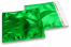 Envelopes coloridos de folha metalizada - Verde holográfico 220 x 220 mm | Envelopesonline.pt