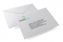 Envelopes de cartões de felicitações, branco