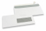 Envelopes com janela, branco, 114 x 229 mm (C5/6), janela à direita 40 x 110 mm, posição da janela 15 mm do direita e 24 mm do baixo, 90 gramas, fecho autocolante | Envelopesonline.pt