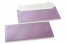 Envelopes madrepérola coloridos lilás - 110 x 220 mm | Envelopesonline.pt