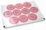 Selos para envelope, amor - cor-de-rosa com coração branco com folhas | Envelopesonline.pt