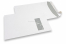 Envelopes com janela, branco, 220 x 312 mm (EA4), janela à direita 40 x 110 mm, posição da janela 20 mm do direita e 50 mm do cima, 120 gramas, fecho autocolante, peso unit. aprox. 18 g. | Envelopesonline.pt