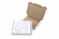 Caixas de envio impressas - bolinhas pretas | Envelopesonline.pt