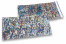 Envelopes coloridos de folha metalizada - Prateado holográfico 114 x 229 mm | Envelopesonline.pt
