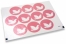 Selos para envelope de batizado - rosa com pomba branca | Envelopesonline.pt