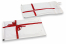 Envelopes almofadados para presente - branco com laço | Envelopesonline.pt