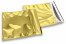 Envelopes de folha metalizada coloridos - Dourado  220 x 220 mm | Envelopesonline.pt