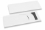 Sacos porta-talheres branco com incição + cinza escuro guardanapos | Envelopesonline.pt