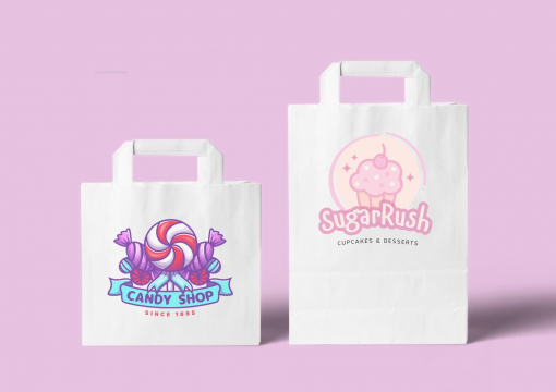  Sacos de papel com alças dobradas | Envelopesonline.pt