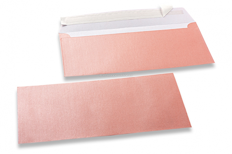 Envelopes madrepérola coloridos cor-de-rosa bebé - 110 x 220 mm