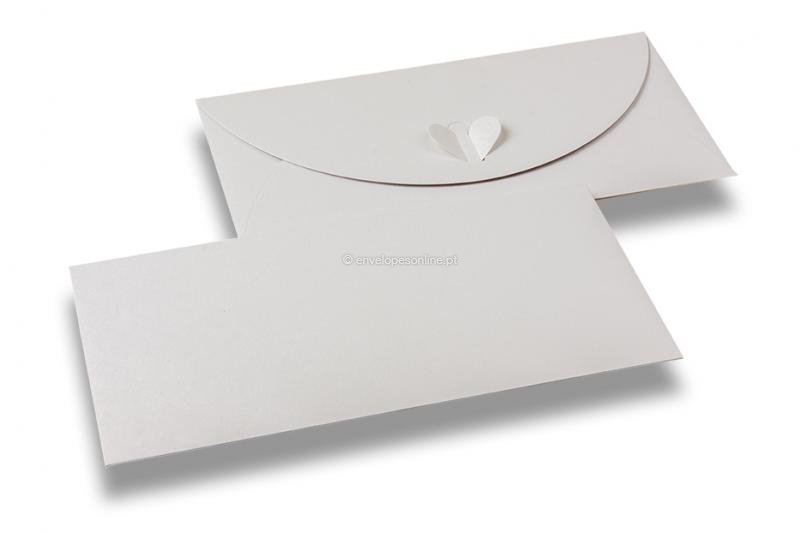 Envelopes com fecho coração - Branco