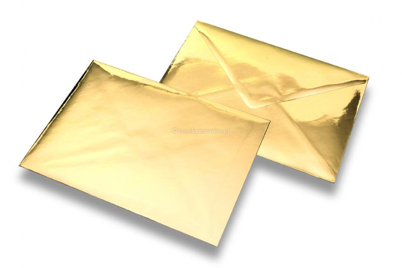 Envelopes metalizados acetinados Dourado
