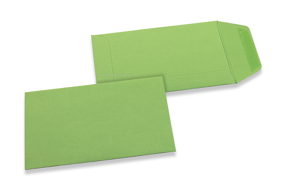 Envelopes de bolso coloridos - verde maçã, 65 x 105 mm