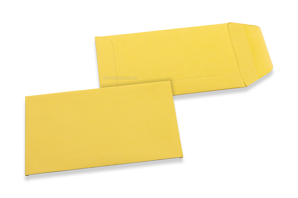 Envelopes de bolso coloridos - amarelo botão-de-ouro, 65 x 105 mm