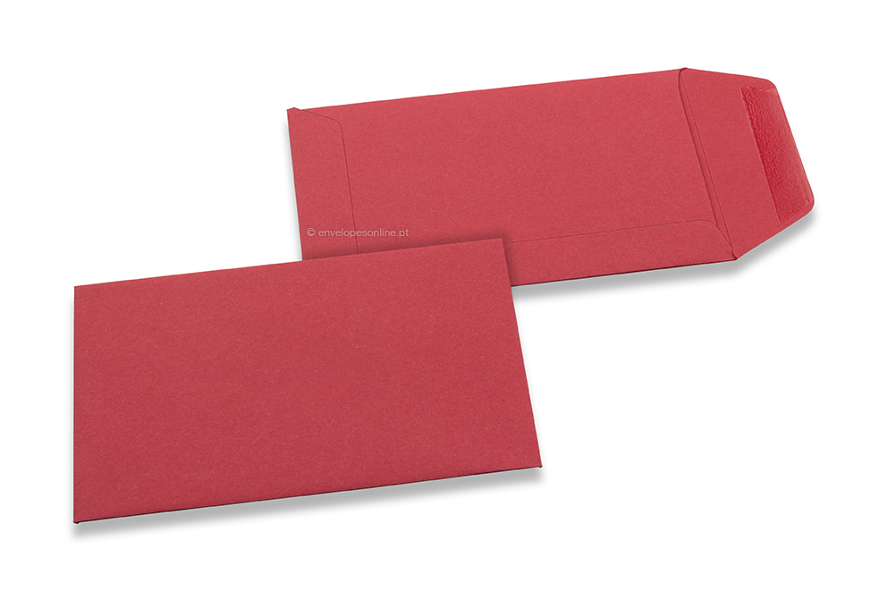 Envelopes de bolso coloridos - vermelho, 65 x 105 mm