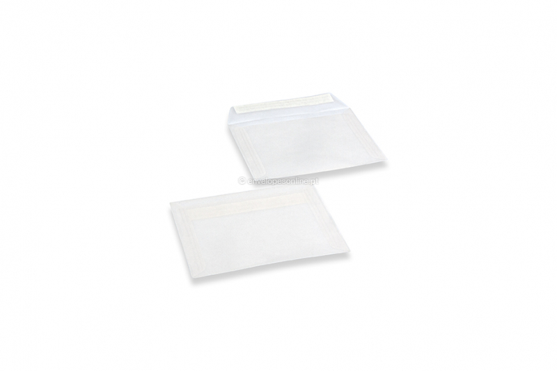 Envelopes transparentes brancos - 114 x 162 mm