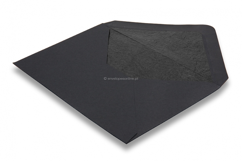 Envelope preto forrado - forro preto