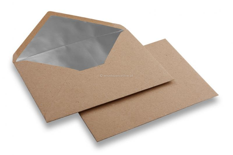 Envelope de pagamento papel kraft - 114 x 162 mm (C6) Prateado