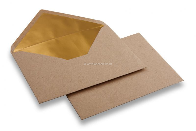 Envelope de pagamento papel kraft - 114 x 162 mm (C6) Dourado