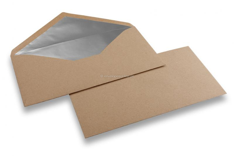 Envelope de pagamento papel kraft - 110 x 220 mm (ES 5/6) Prateado