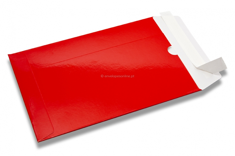 Envelopes de cartão colorido, vermelho