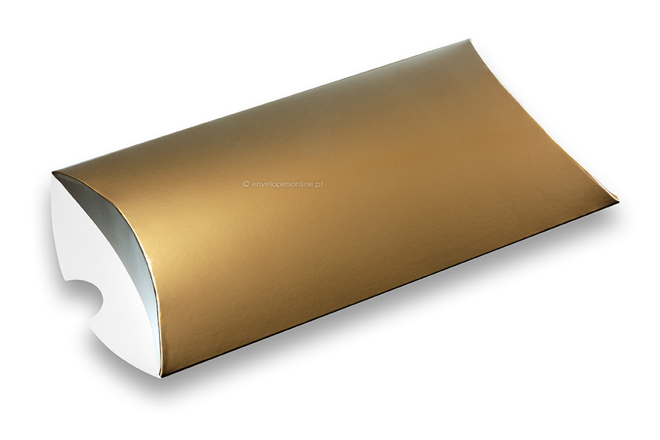 Caixas ovais coloridas, dourado