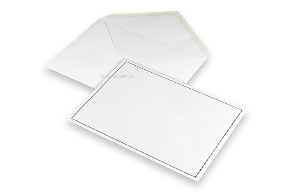 Envelopes de luto - branco + margem dupla, 156 x 220 mm