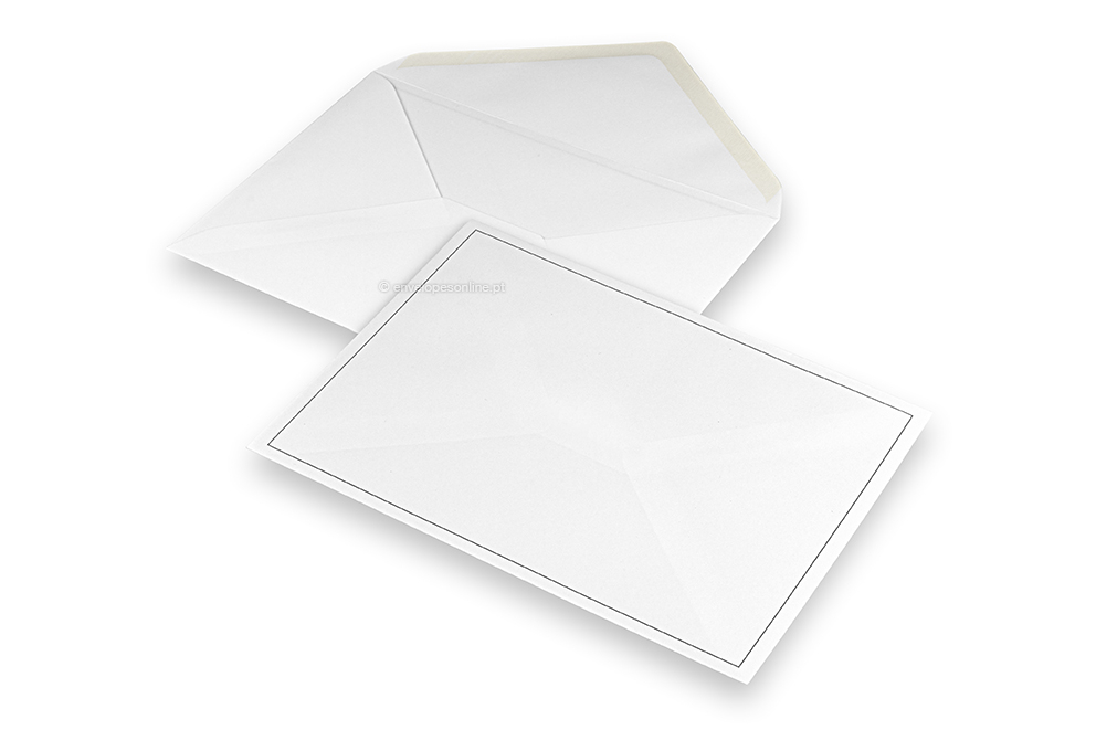 Envelopes de luto - branco + margem única, 156 x 220 mm