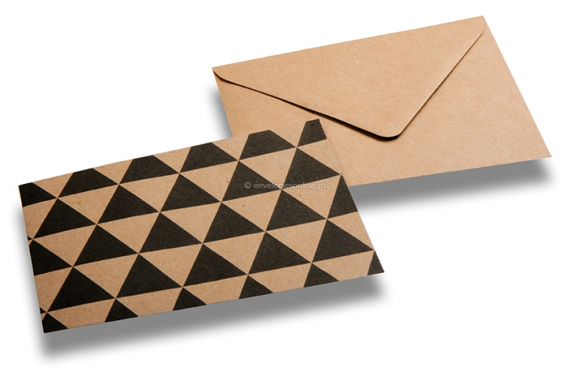 Envelopes Kraft decorativos - triângulos