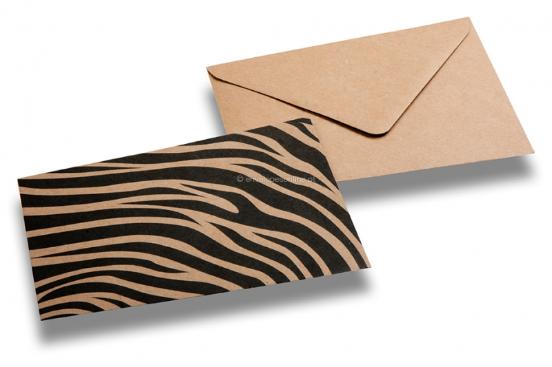 Envelopes Kraft decorativos - zebra