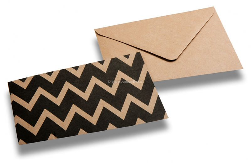 Envelopes Kraft decorativos - ondas