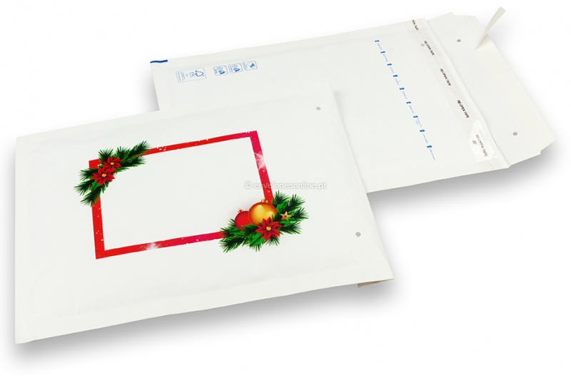 Envelopes de Natal de bolhas brancos - decoração Natal