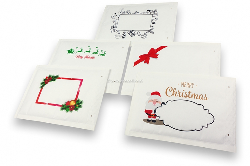 Envelopes de Natal de bolhas brancos - compilação