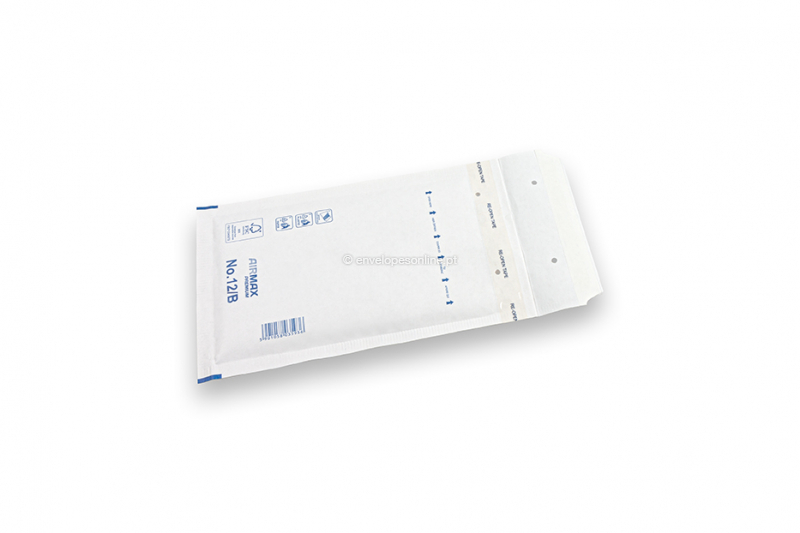 Envelopes de papel de bolhas brancos (80 g/m²) - 120 x 215 mm