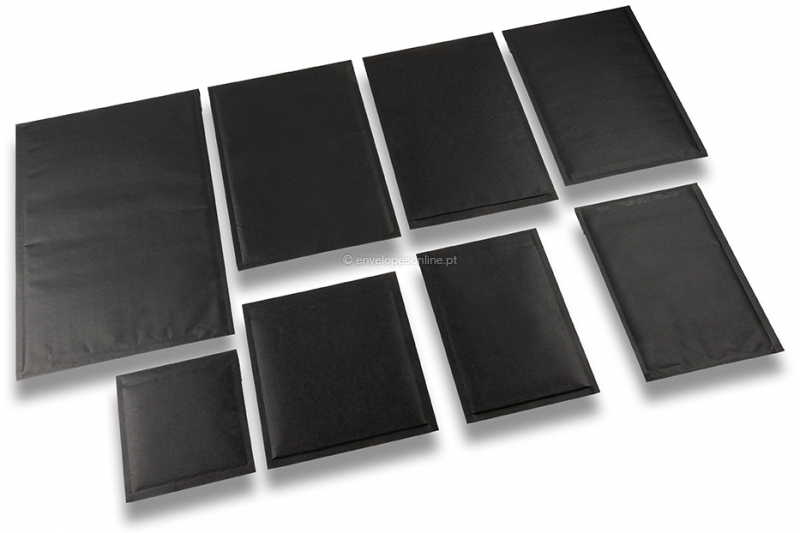 Envelopes de papel de bolhas pretos 