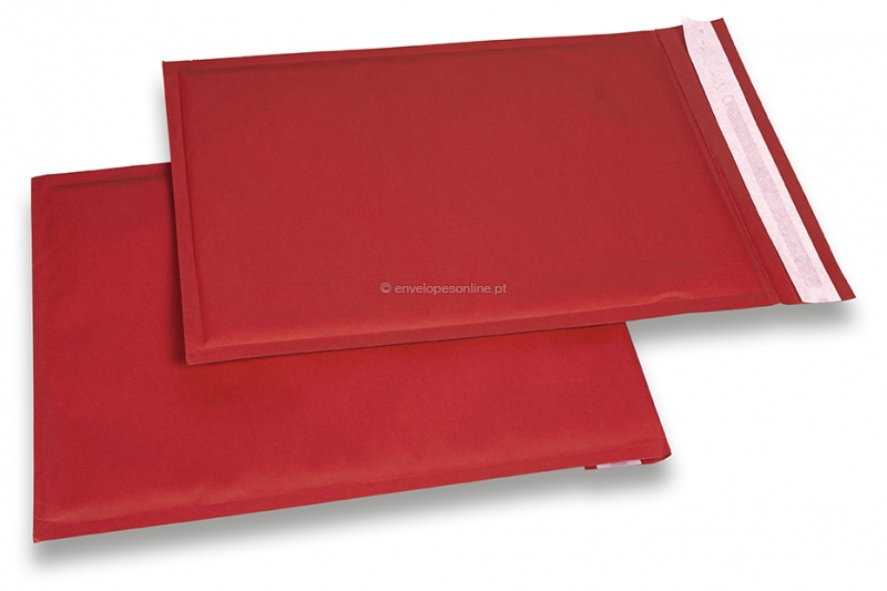 Envelopes almofadados coloridos - vermelho, 170 gr
