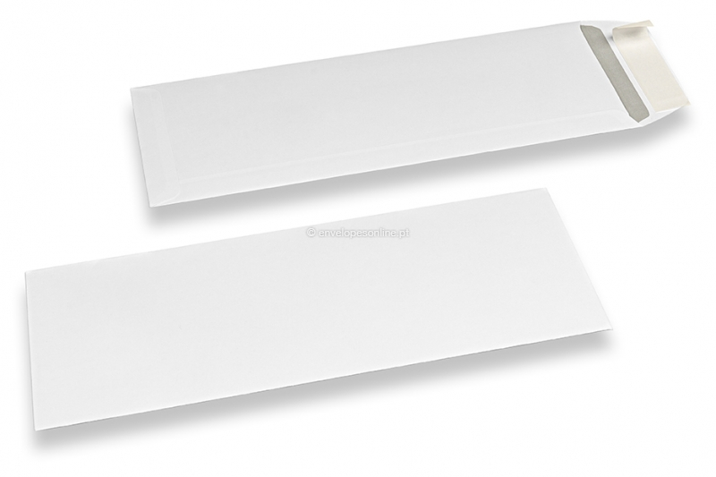 Envelope retangulares, branco - 125 x 324 mm