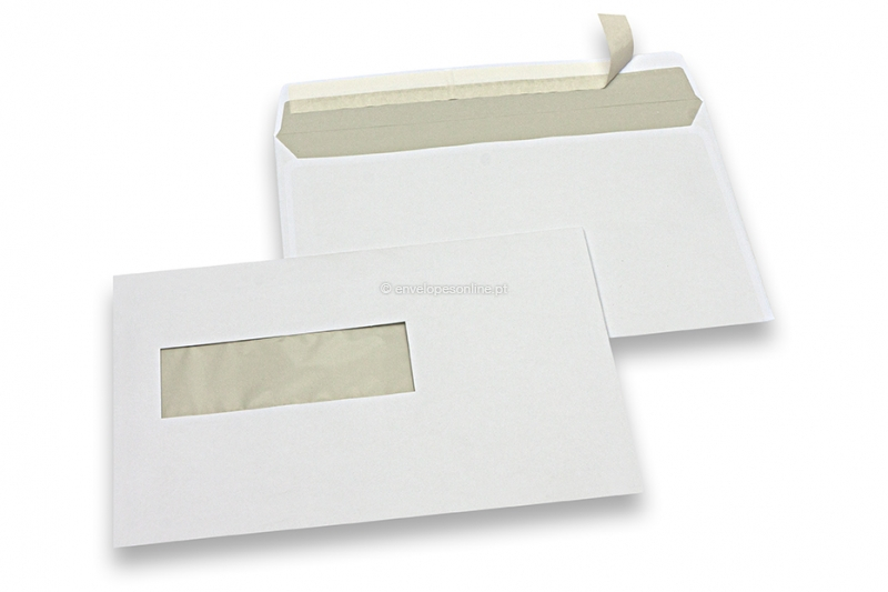 Envelopes para impressora a laser, 156 x 220 mm (EA5), janela à esquerda 40 x 110 mm, posição da janela 20 mm do esquerda e 66 mm do baixo, peso unit. aprox. 6 g. 
