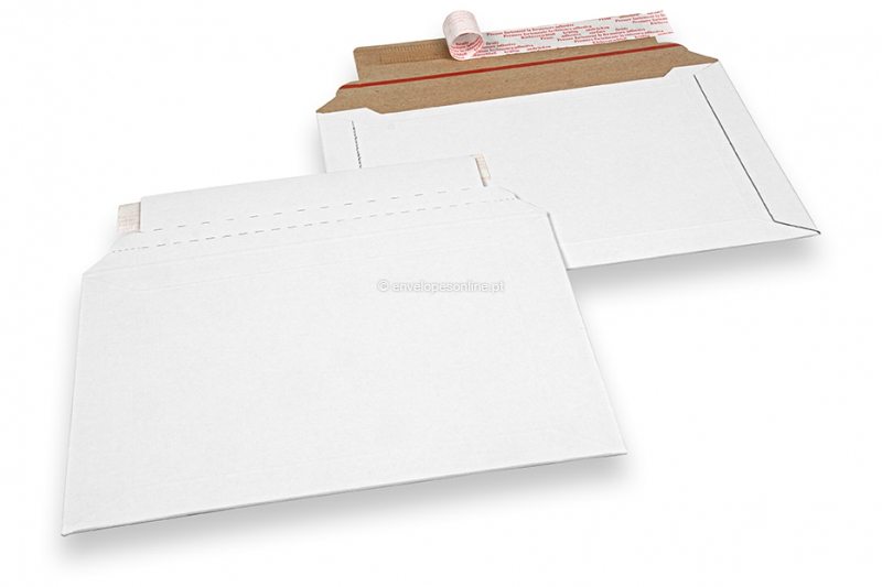 Envelopes de cartão ondulado branco - 190 x 275 mm