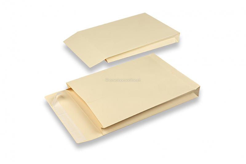 Envelopes de reforço com fundo de bloqueio - 229 x 324 x 40 mm, creme