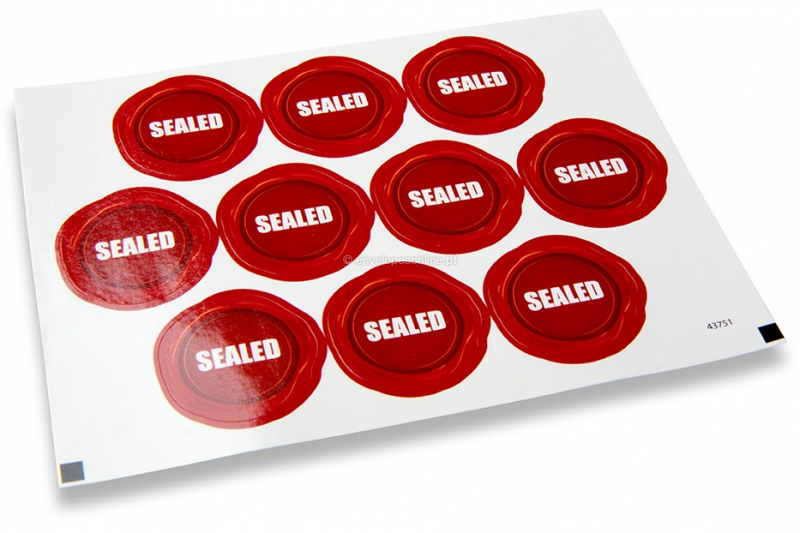 Selos para envelope, amor - selado