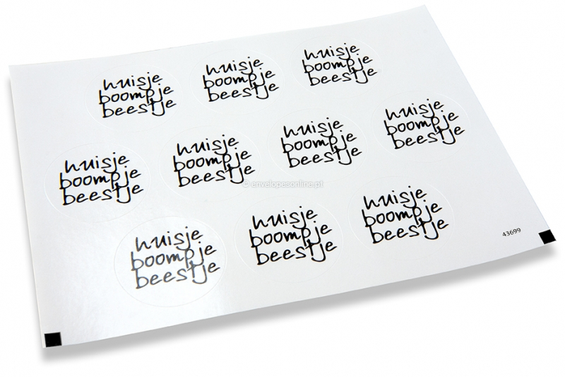 Selos para envelope de festa - huisje boompje beestje