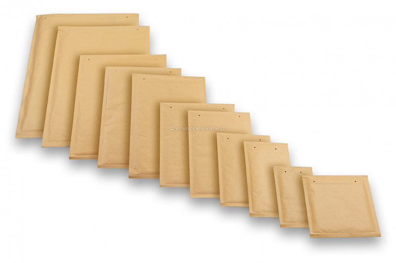 Envelopes almofadados castanhos (80 g/m²)