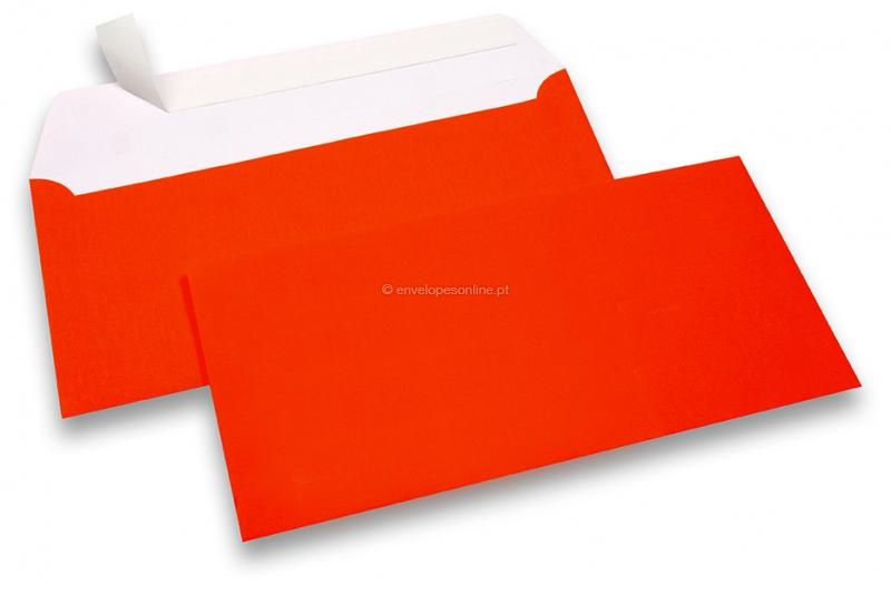 Envelopes néon - vermelho, sem janela