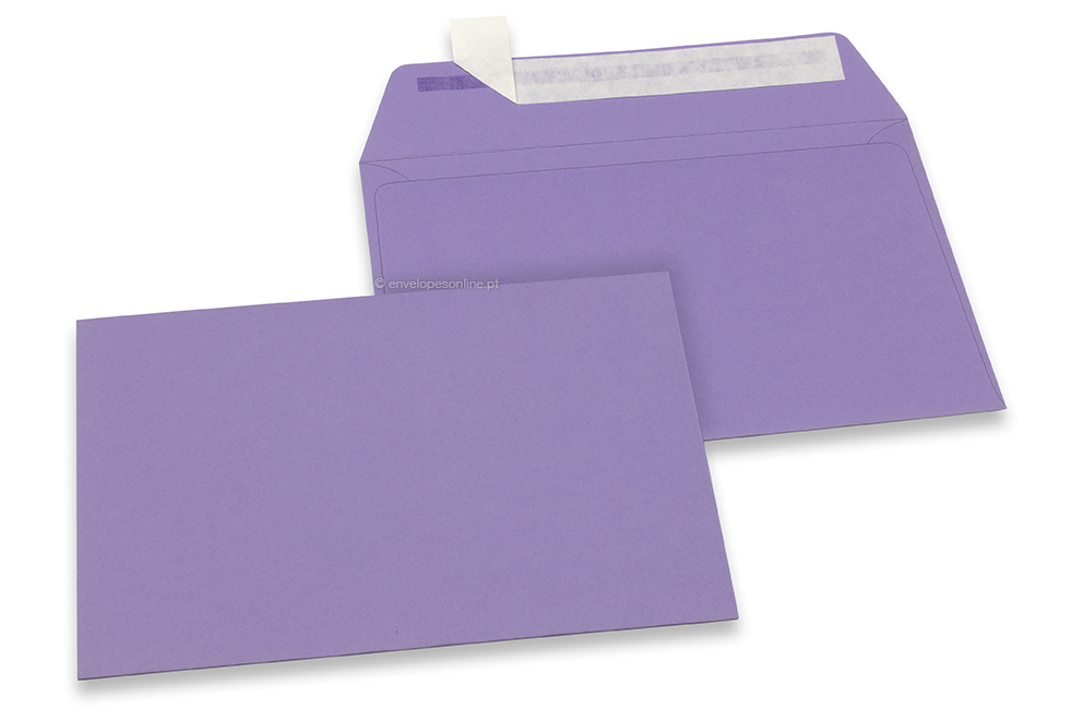 Envelopes de papel coloridos - Roxo, 114 x 162 mm 