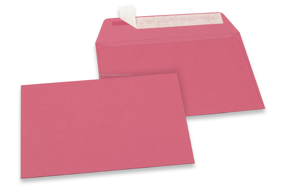 Envelopes de papel coloridos - Cor-de-rosa, 114 x 162 mm