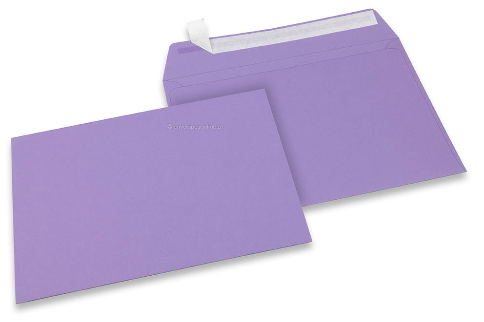 Envelopes de papel coloridos - Roxo, 162 x 229 mm 