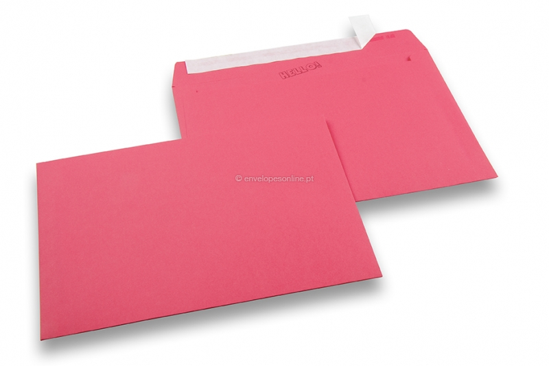 Envelopes de papel coloridos - Cor-de-rosa, 162 x 229 mm